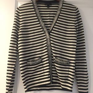 J Crew stripe cardigan size small
